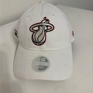 New Era White womens Cap with Miami Heat Logo
